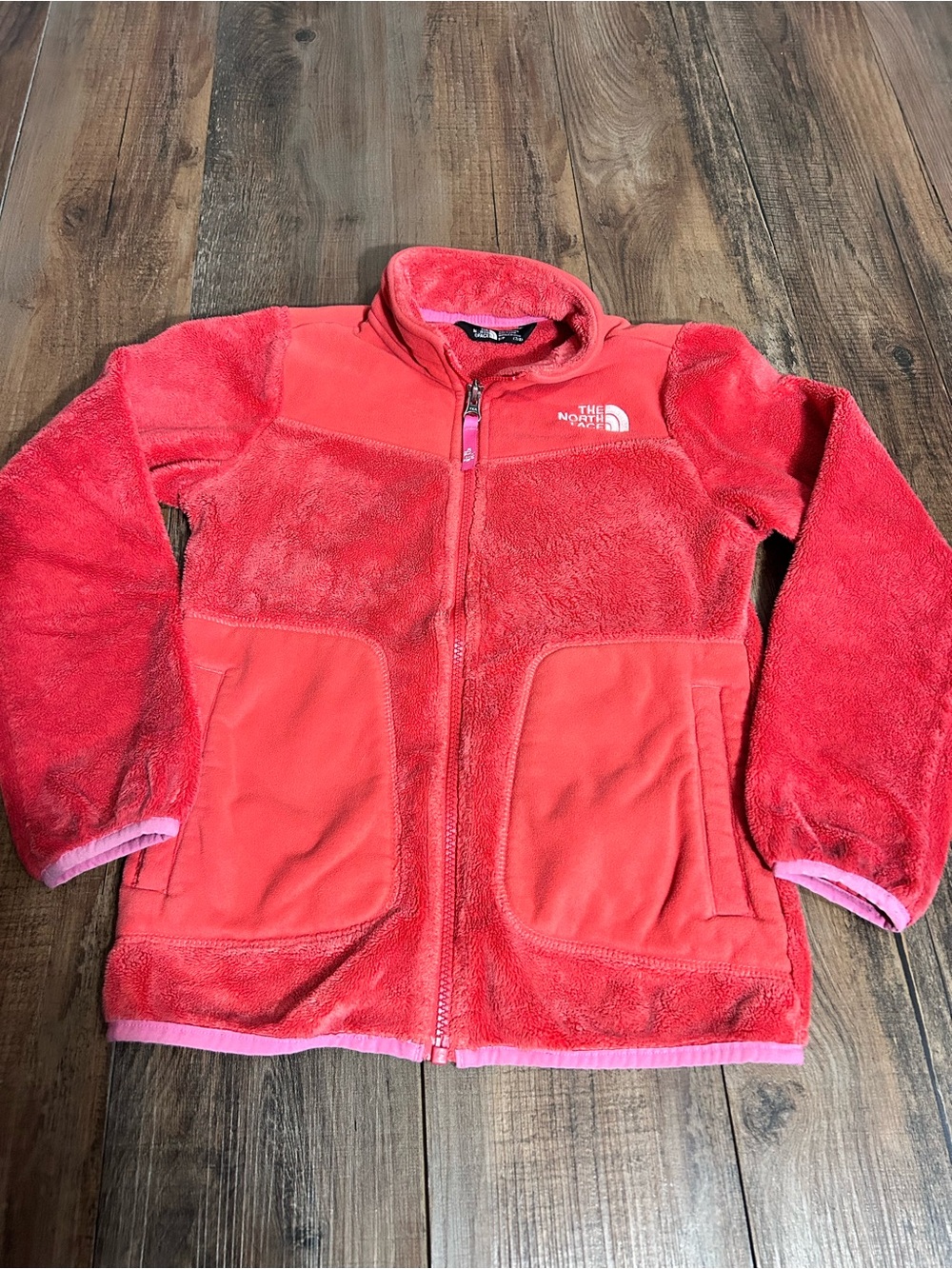The North Face Kids' Coral & Pink Fleece Jacket Sz S 7/8